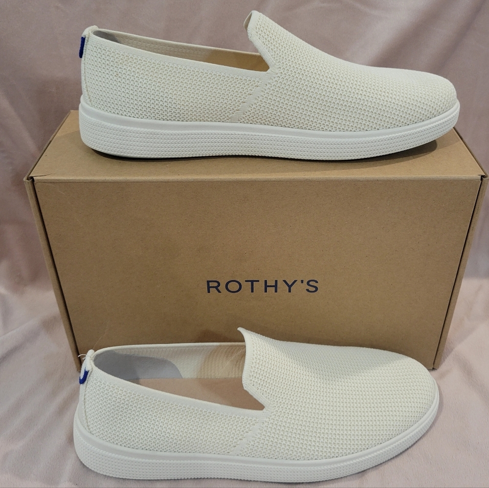 Rothy's Men's Cream Slip-On Loafers